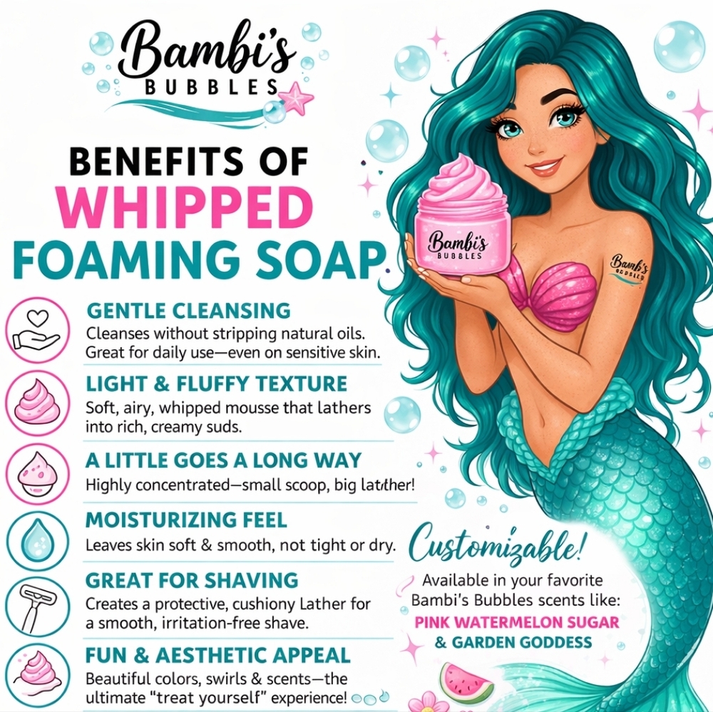 LAST ONE!4oz  Hand Crafted Whipped Glycerin Foaming Soap BASIC BETCH VANILLA - Picture 10 of 11